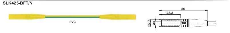    CORDON SLK425 BFT/N Jaune/Vert 4FL4.1196.00j L.150cm